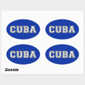 Sticker Ovale Cuba (Feuille)