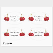 Sticker Ovale Cuisine Aux Cerises (Feuille)