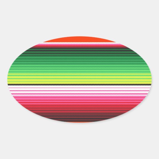 Sticker Ovale Cuisine traditionnelle espagnole Serape Fiesta mex (Devant)
