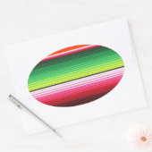 Sticker Ovale Cuisine traditionnelle espagnole Serape Fiesta mex (Enveloppe)