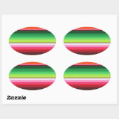 Sticker Ovale Cuisine traditionnelle espagnole Serape Fiesta mex (Feuille)