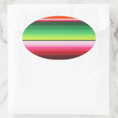 Sticker Ovale Cuisine traditionnelle espagnole Serape Fiesta mex (Sac)