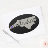 Sticker Ovale Cullowhee, ensemble d'autocollant d'OR de 4 (Enveloppe)