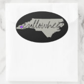 Sticker Ovale Cullowhee, ensemble d'autocollant d'OR de 4 (Sac)