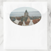 Sticker Ovale Culross Village, Fife, Écosse (Sac)