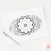 Sticker Ovale Culture africaine dynamique : une fusion rose et c (Enveloppe)