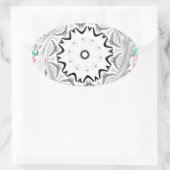 Sticker Ovale Culture africaine dynamique : une fusion rose et c (Sac)