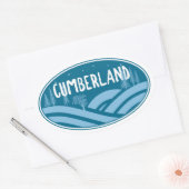 Sticker Ovale Cumberland Maryland Outdoors (Enveloppe)