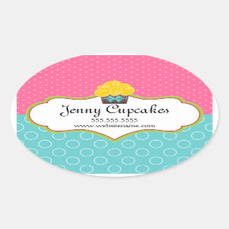 Sticker Ovale Cupcake de Whimsical Seals