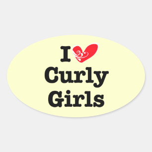 Sticker Ovale Curly Girls Love