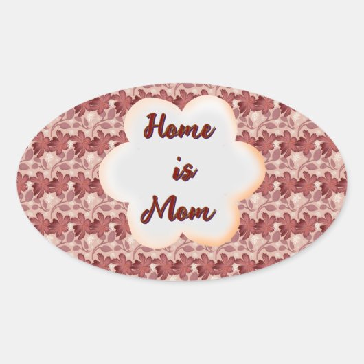 Sticker Ovale Custom and personalized mother's day floral gift  (Devant)