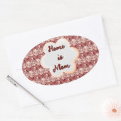 Sticker Ovale Custom and personalized mother's day floral gift  (Enveloppe)