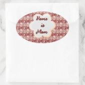 Sticker Ovale Custom and personalized mother's day floral gift  (Sac)