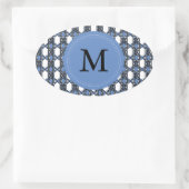 Sticker Ovale Custom Blue Abstract (Sac)