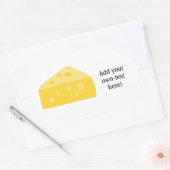 Sticker Ovale Customiser ce graphique Big Cheese (Enveloppe)