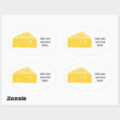 Sticker Ovale Customiser ce graphique Big Cheese (Feuille)