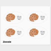 Sticker Ovale Customiser ce graphique Cookies (Feuille)