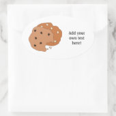 Sticker Ovale Customiser ce graphique Cookies (Sac)