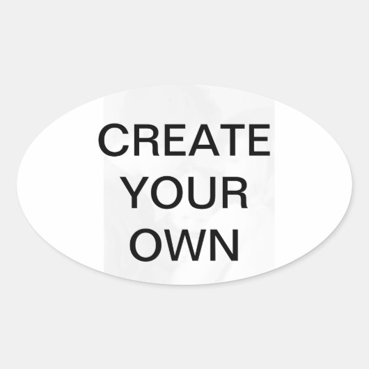 Sticker Ovale Customisez votre propre (Devant)