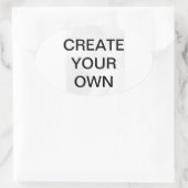 Sticker Ovale Customisez votre propre (Sac)