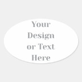 Sticker Ovale Customizable Your Design or Text Here Personalized (Devant)