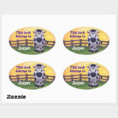 Sticker Ovale Cute Cow Boplate (Feuille)