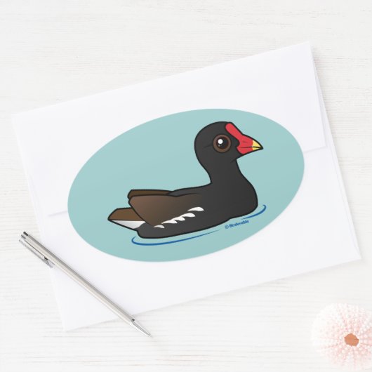 Sticker Ovale Cute Gallinule (Enveloppe)