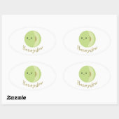 Sticker Ovale Cute Honeydew (Feuille)