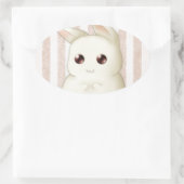 Sticker Ovale Cute Puffy Kawaii Bunny Rabbit (Sac)