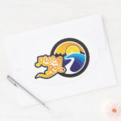 Sticker Ovale cycle de montée et de roulis (Enveloppe)