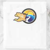 Sticker Ovale cycle de montée et de roulis (Sac)