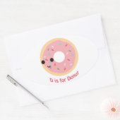Sticker Ovale D est pour Donut (Enveloppe)