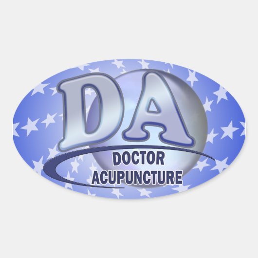 STICKER OVALE DA ACRONYM LOGO DOCTEUR D'ACUPUNCTURE (Devant)