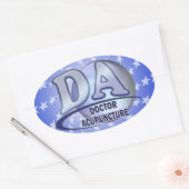 STICKER OVALE DA ACRONYM LOGO DOCTEUR D'ACUPUNCTURE (Enveloppe)