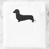 Sticker Ovale Dachshund de base (Sac)