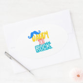 Sticker Ovale Daddy You Rock (Enveloppe)