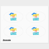Sticker Ovale Daddy You Rock (Feuille)