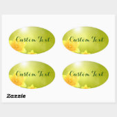 Sticker Ovale Daffodiles jaunes Fleurs de printemps (Feuille)