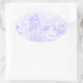 Sticker Ovale Dahlias En Bleu (Sac)