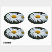 Sticker Ovale Daisy - Face vers le haut (Feuille)