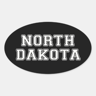 Sticker Ovale Dakota du Nord