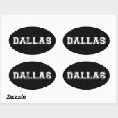 Sticker Ovale Dallas Texas (Feuille)