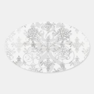 Sticker Ovale damas complexe en noir noir