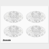 Sticker Ovale damas complexe en noir noir (Feuille)