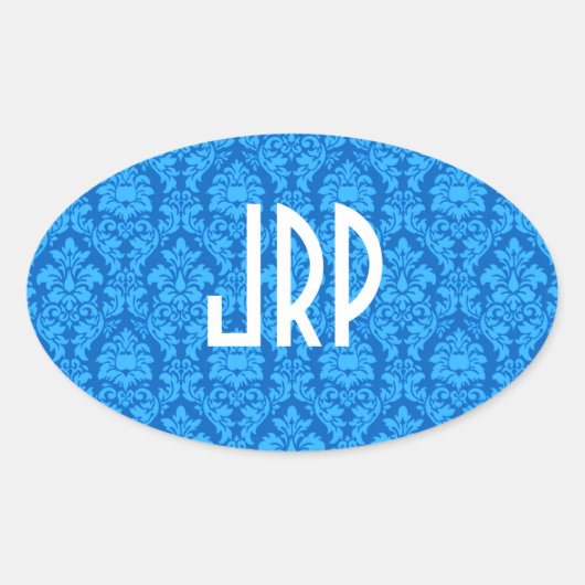 Sticker Ovale Damas monogrammes (Devant)