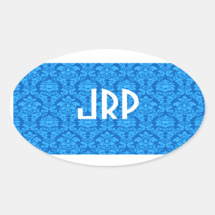 Sticker Ovale Damas monogrammes