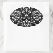 Sticker Ovale Damas noir et blanc (Sac)