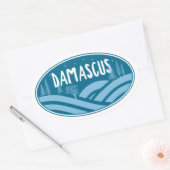 Sticker Ovale Damas Virginie Extérieur (Enveloppe)