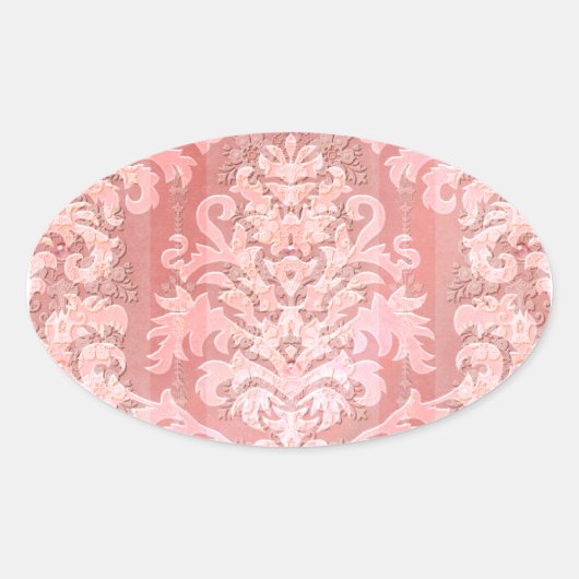 Sticker Ovale Damask Cut Velvet, dentelle antique (Devant)
