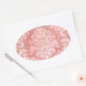 Sticker Ovale Damask Cut Velvet, dentelle antique (Enveloppe)